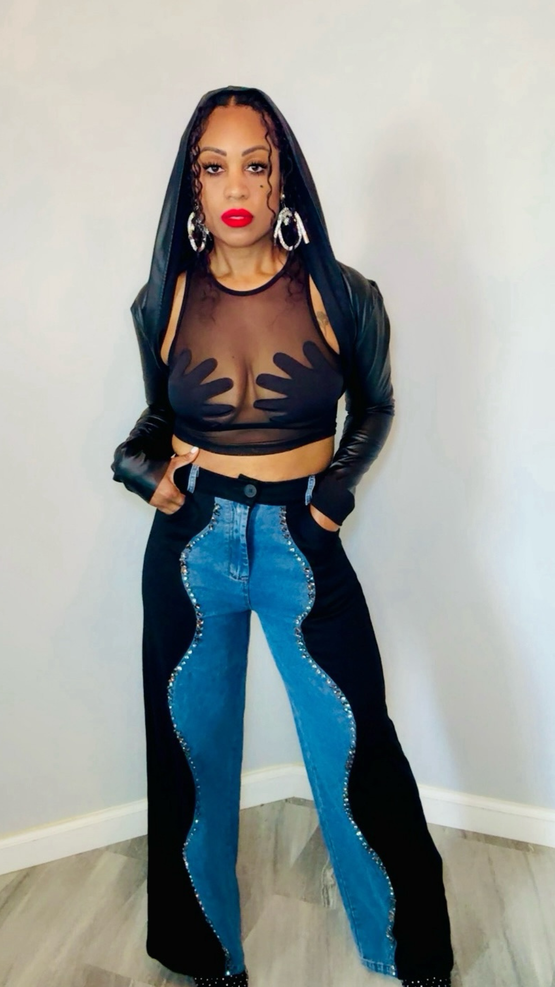 Blinged Out Denim Pants